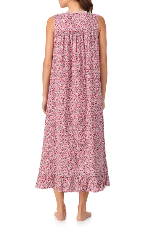 Eileen West Floral Sleeveless Ballet Nightgown In Pink