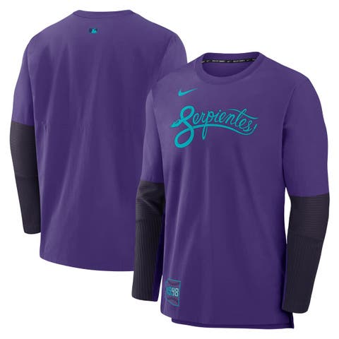 Men's Nike  Purple Arizona Diamondbacks 2025 City Connect Authentic Collection Lightweight Player Performance Long Sleeve T-Shirt