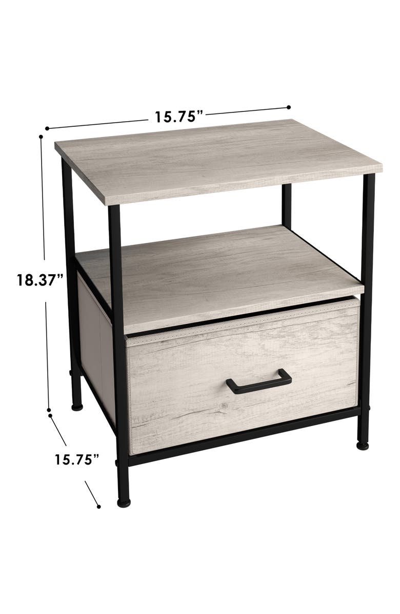 SORBUS Nightstand 1-Drawer Shelf Storage, Alternate, color,