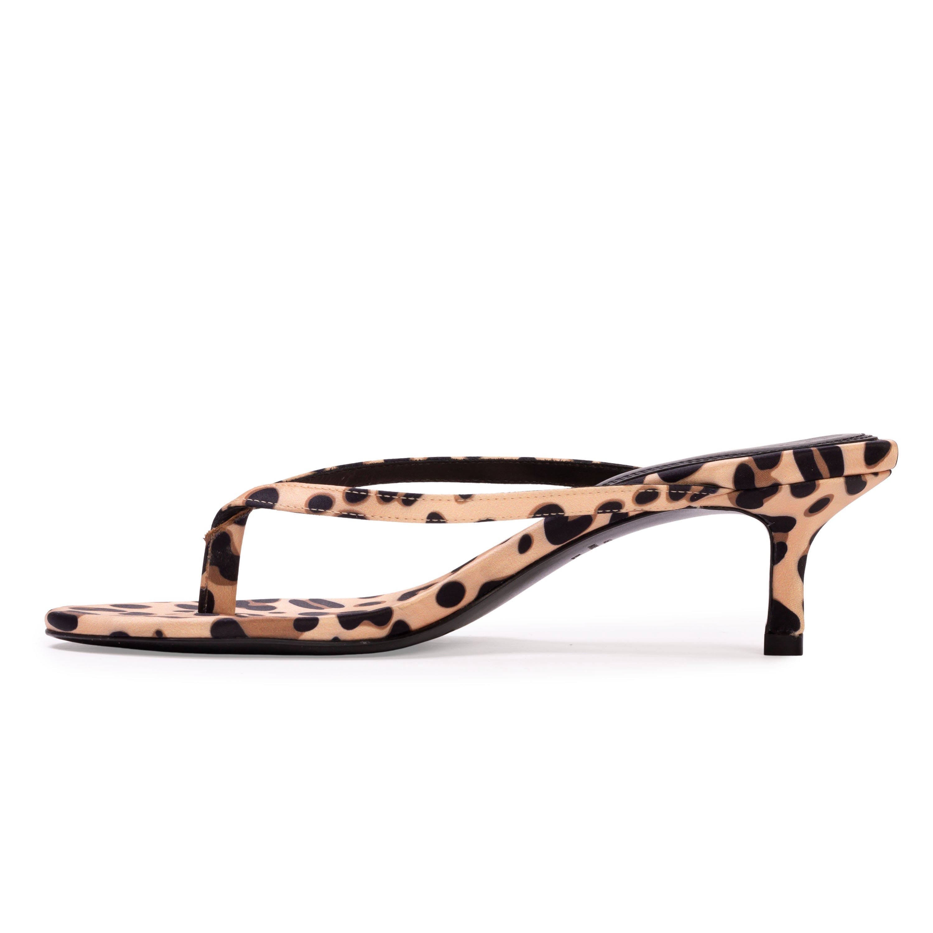 BLACK SUEDE STUDIO Tash 50 Satin Mule, Alternate, color, Cheetah Satin