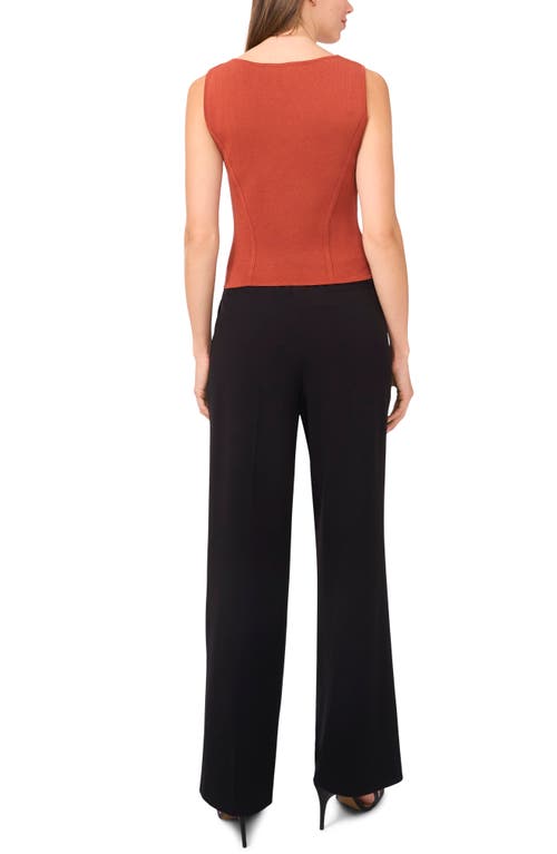 Halogenr Halogen(r) Square Neck Corset Sweater Tank In Baked Clay