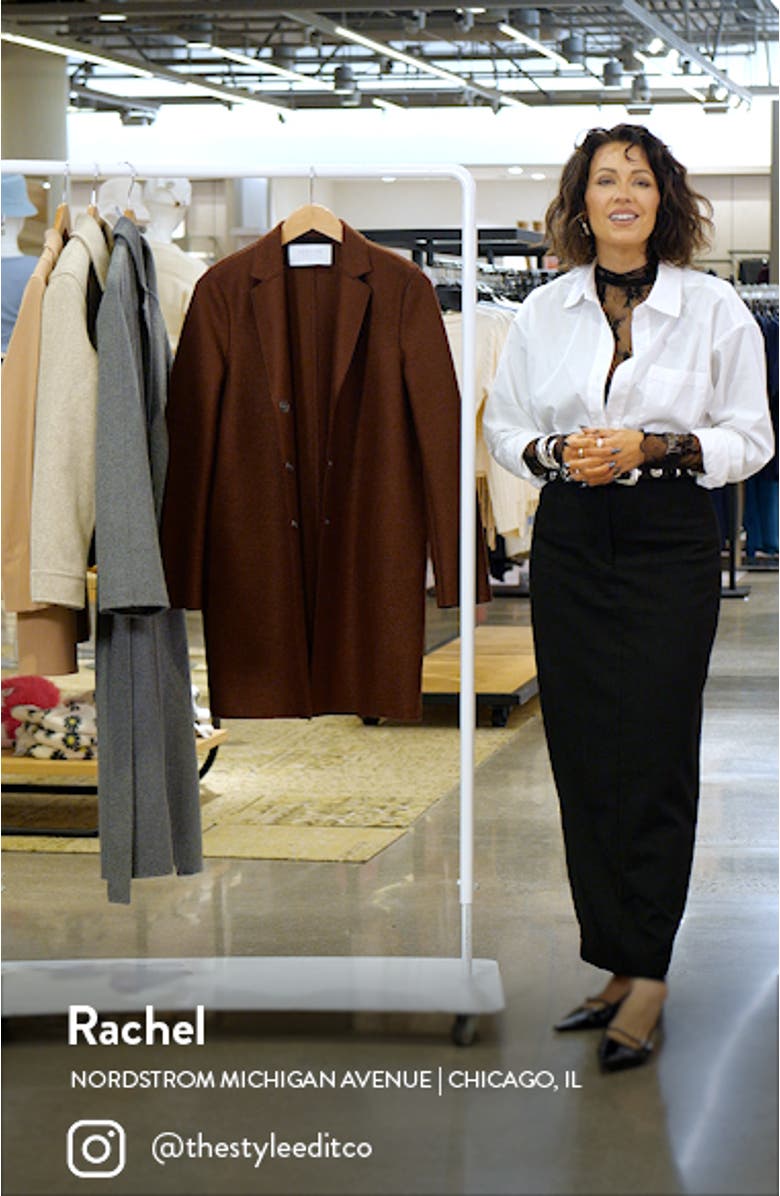 Classic Cocoon Wool Coat, sales video thumbnail