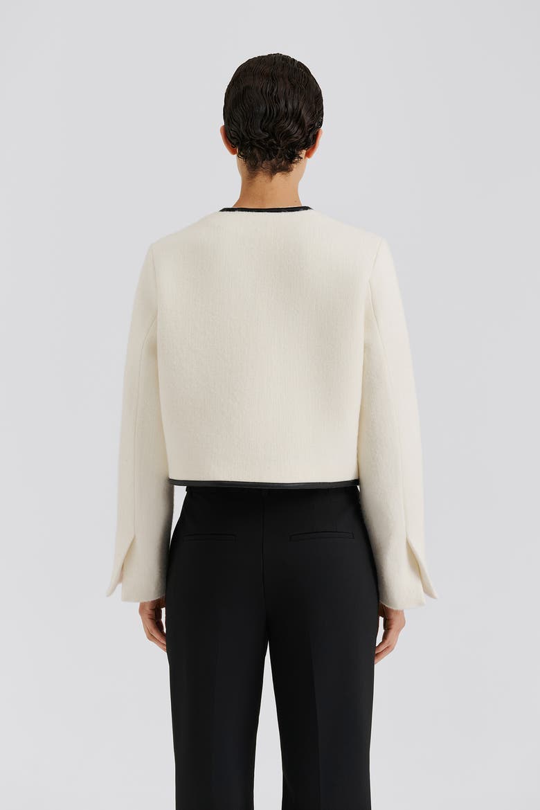 Ninette Dressed Wool Jacket, Alternate, color, Vanilla
