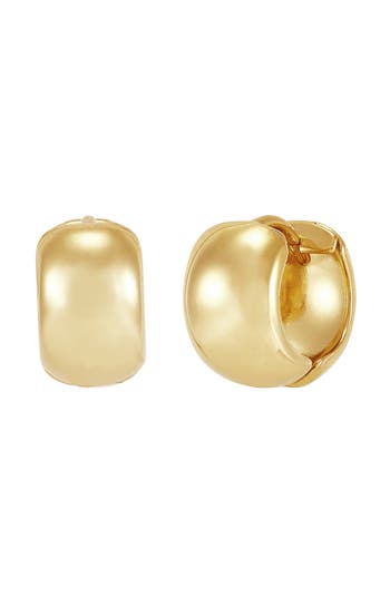 Frankie & Zoe Chunky Huggie Hoop Earrings In Gold