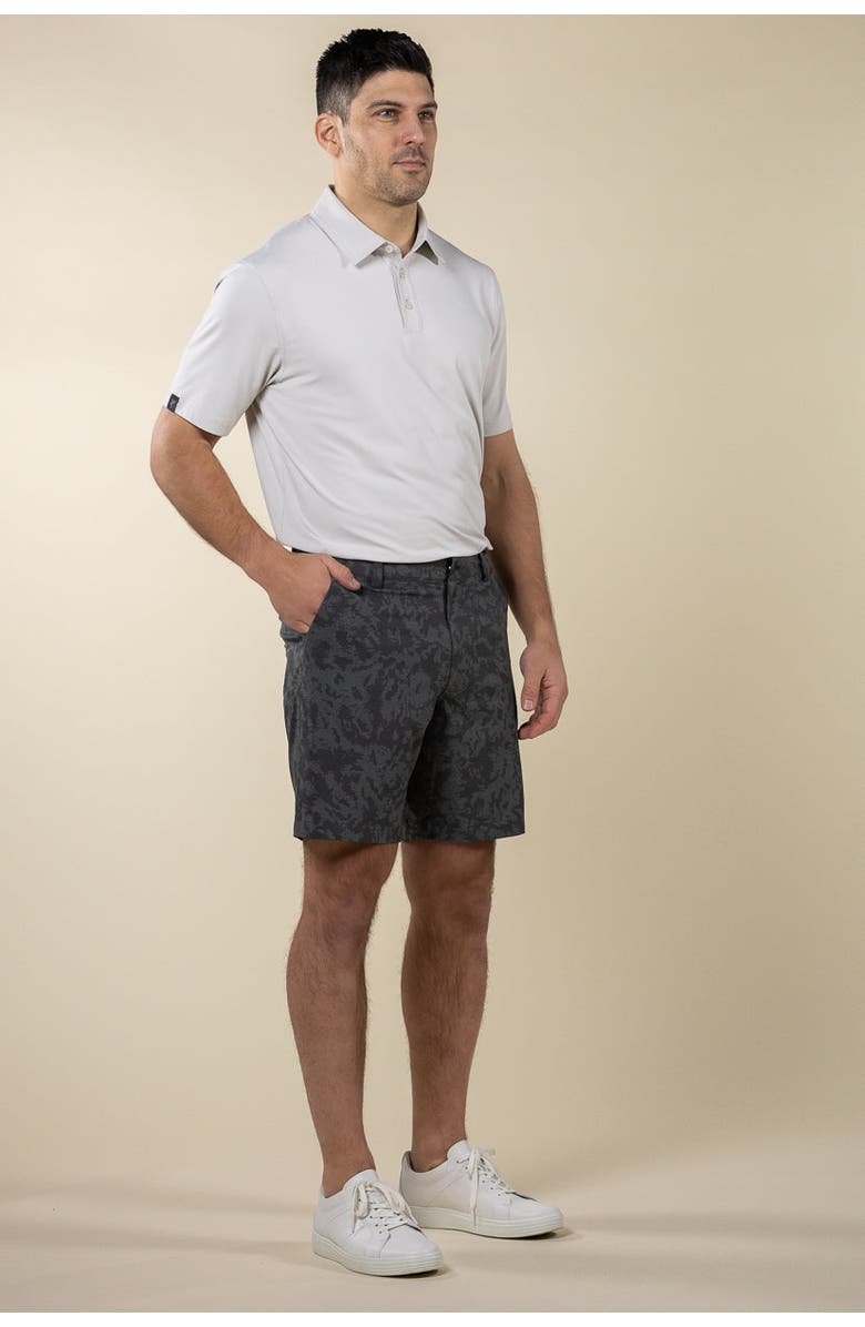 ASHWORTH GOLF Oslo Printed Short, Alternate, color, Asphalt