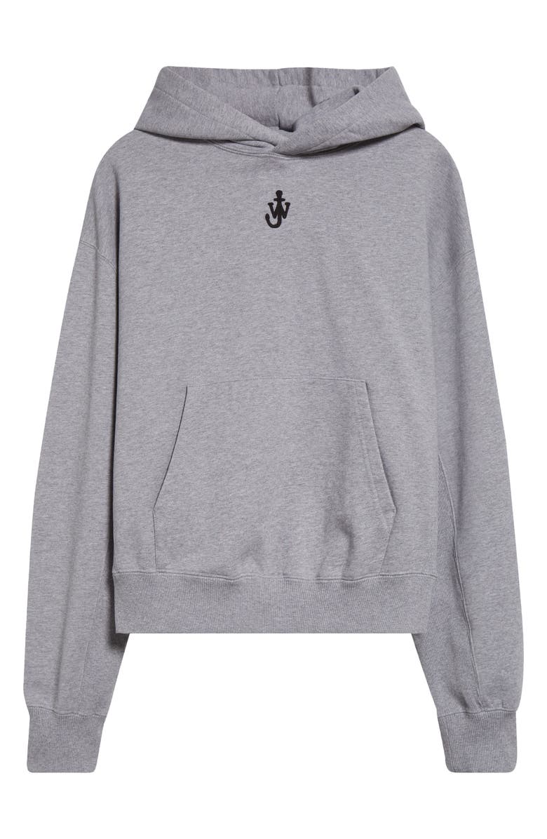 JW Anderson Anchor Logo Embroidered Crop Hoodie, Alternate, color, 