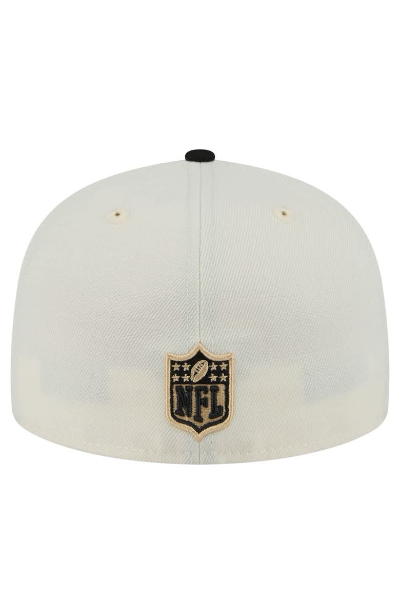 New Era Men's New Era White/Black New Orleans Saints Main 59FIFTY Fitted Hat, Alternate, color,