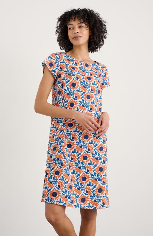 Seasalt Cornwall River Cove Print Organic Cotton Shift In Pink
