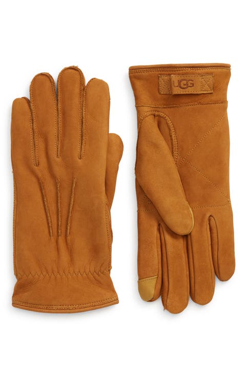 Three-Point Leather Tech Gloves