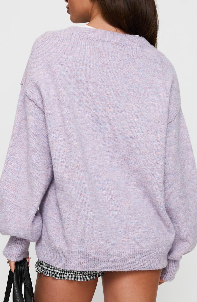 Princess Polly Ryanna Crewneck Sweater, Alternate, color, Lilac