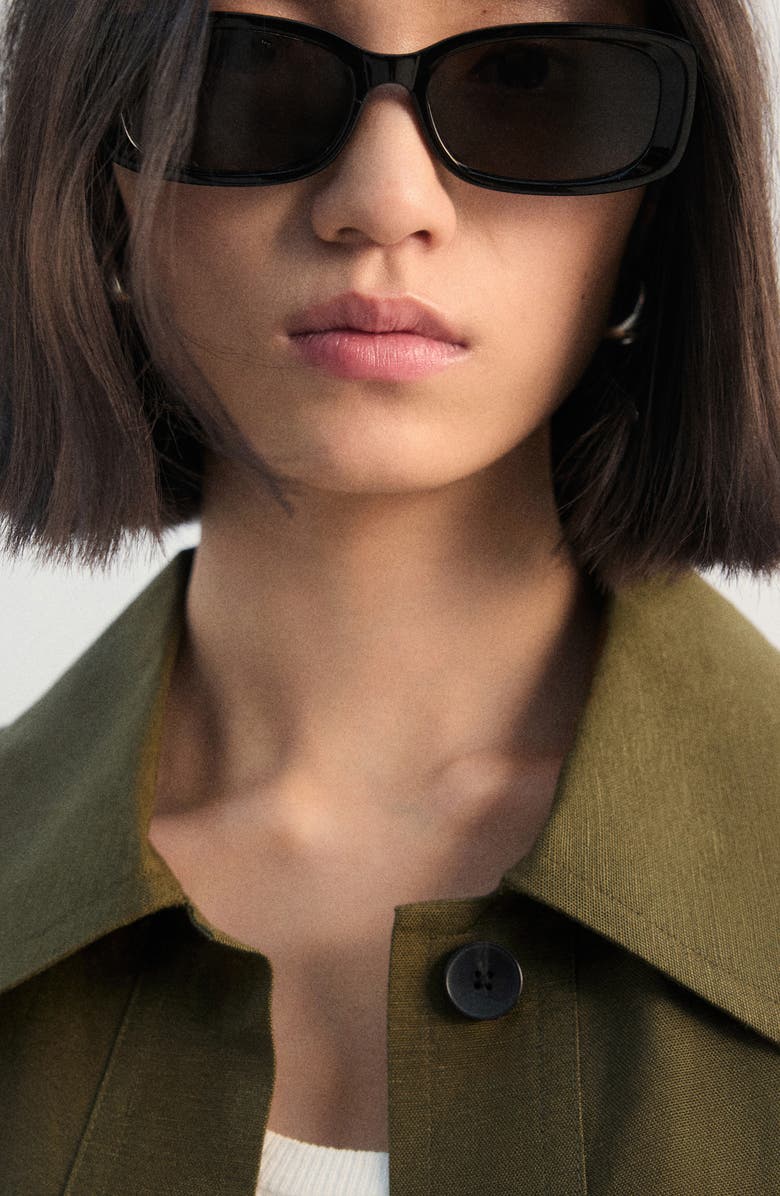 MANGO Linen Blend Jacket, Alternate, color, Khaki