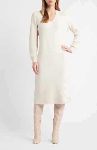 Sequin Long Sleeve Sweater Dress