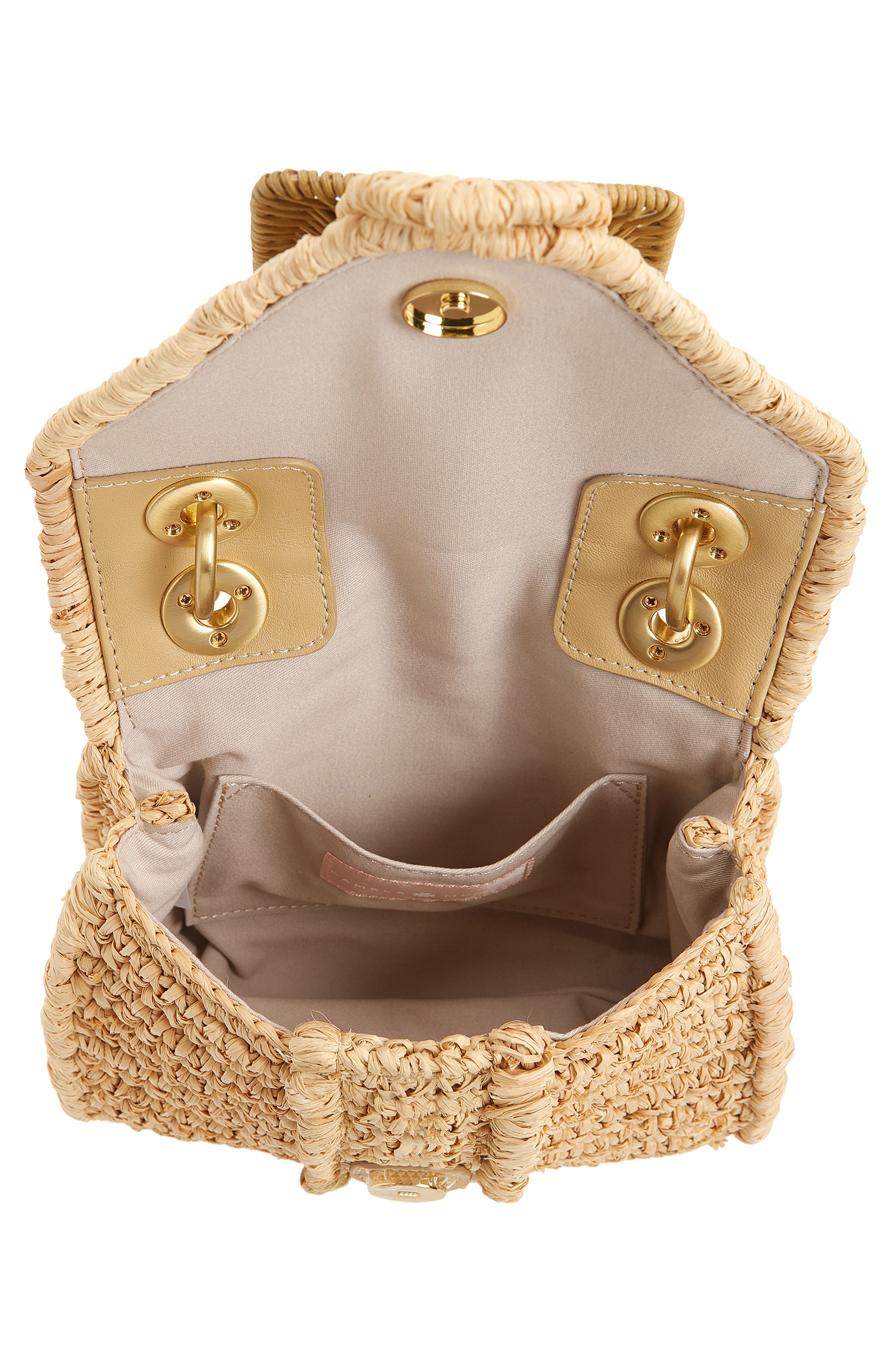 Pamela Munson The Avis Mini Raffia Shoulder Bag, Alternate, color, Natural