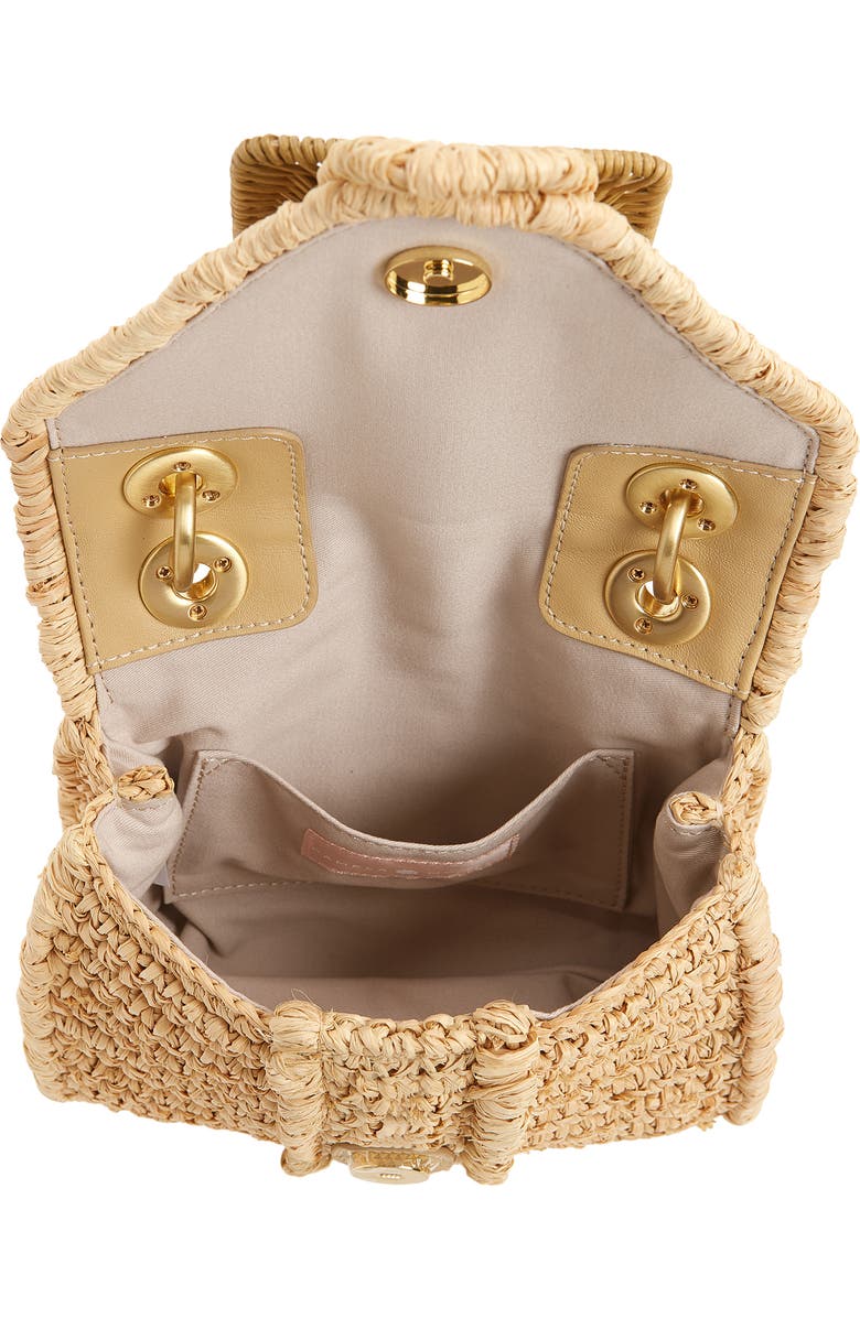 Pamela Munson The Avis Mini Raffia Shoulder Bag, Alternate, color, Natural