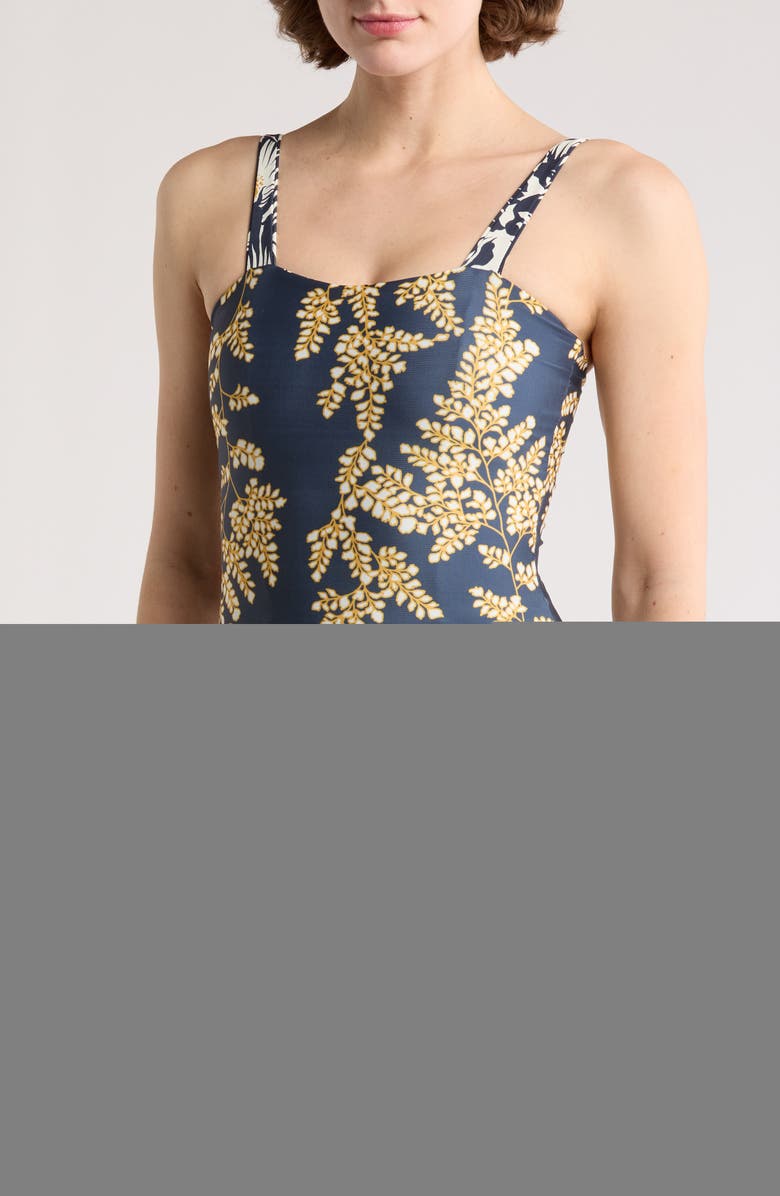 Maaji Delft Flowers Lisa Entero Reversible One-Piece Swimsuit, Alternate, color,