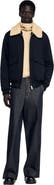 SANDRO Shearling collar aviator jacket