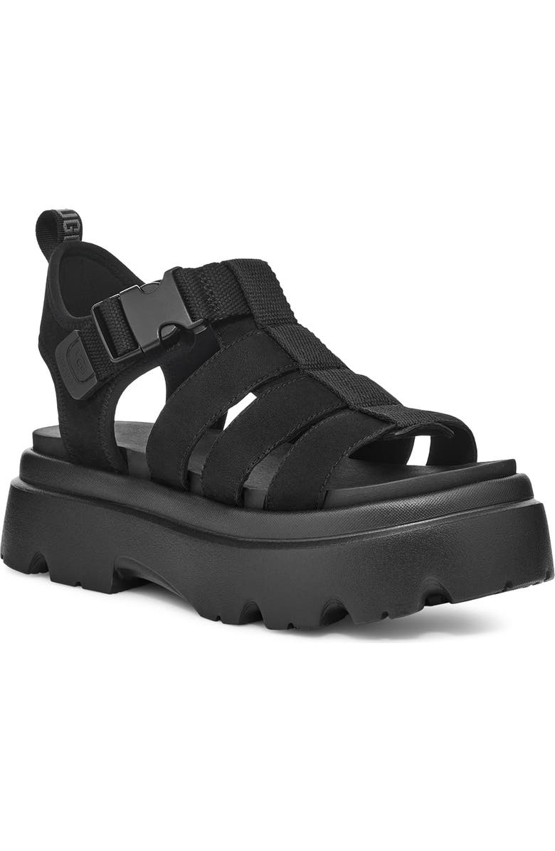 UGG<sup>®</sup> Cora Platform Sandal, Main, color, Blk