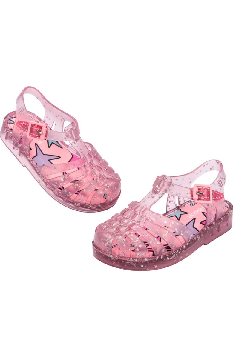 Melissa Kids' Possession Metallic Jelly Sandal, Alternate, color, Glitter Pink