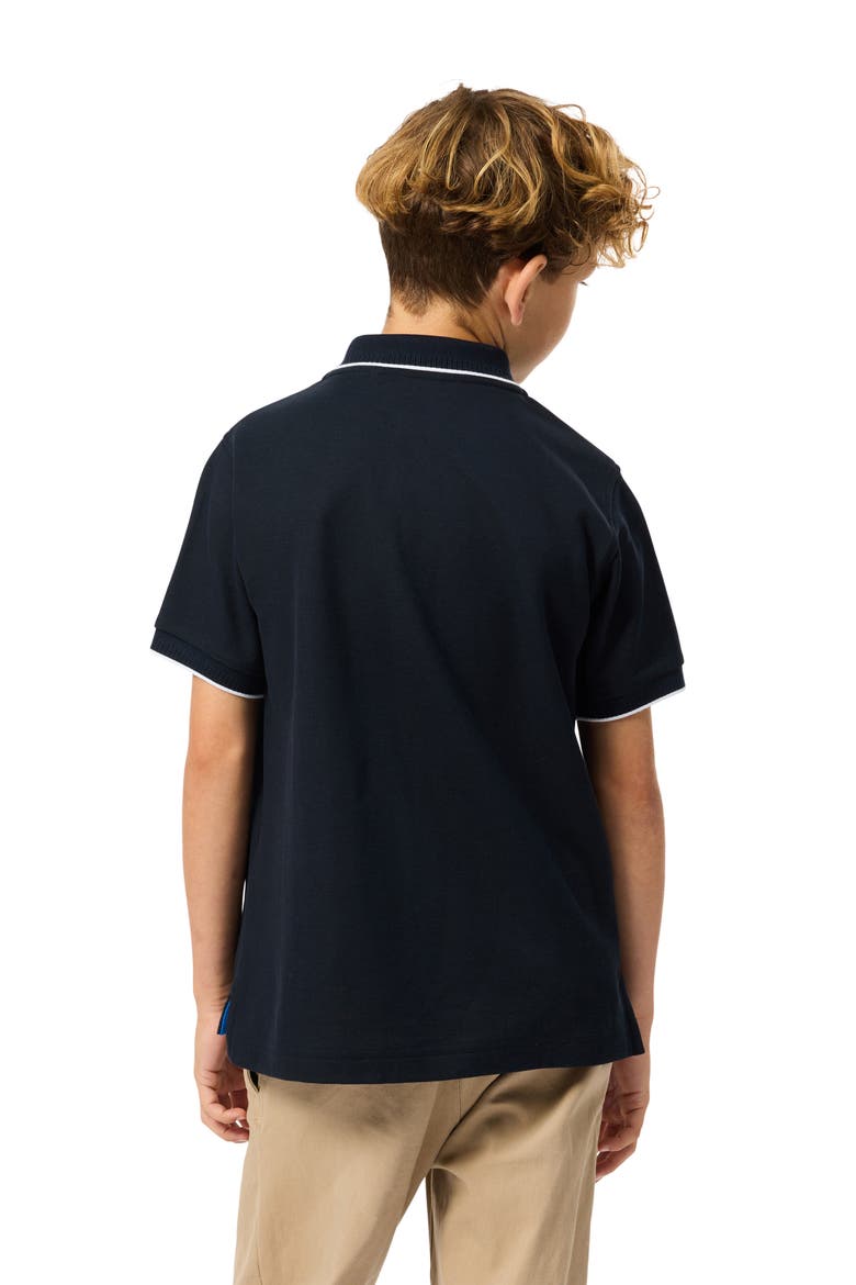 Kids' Kingston Tipped Piqué Polo, Alternate, color, NAVY