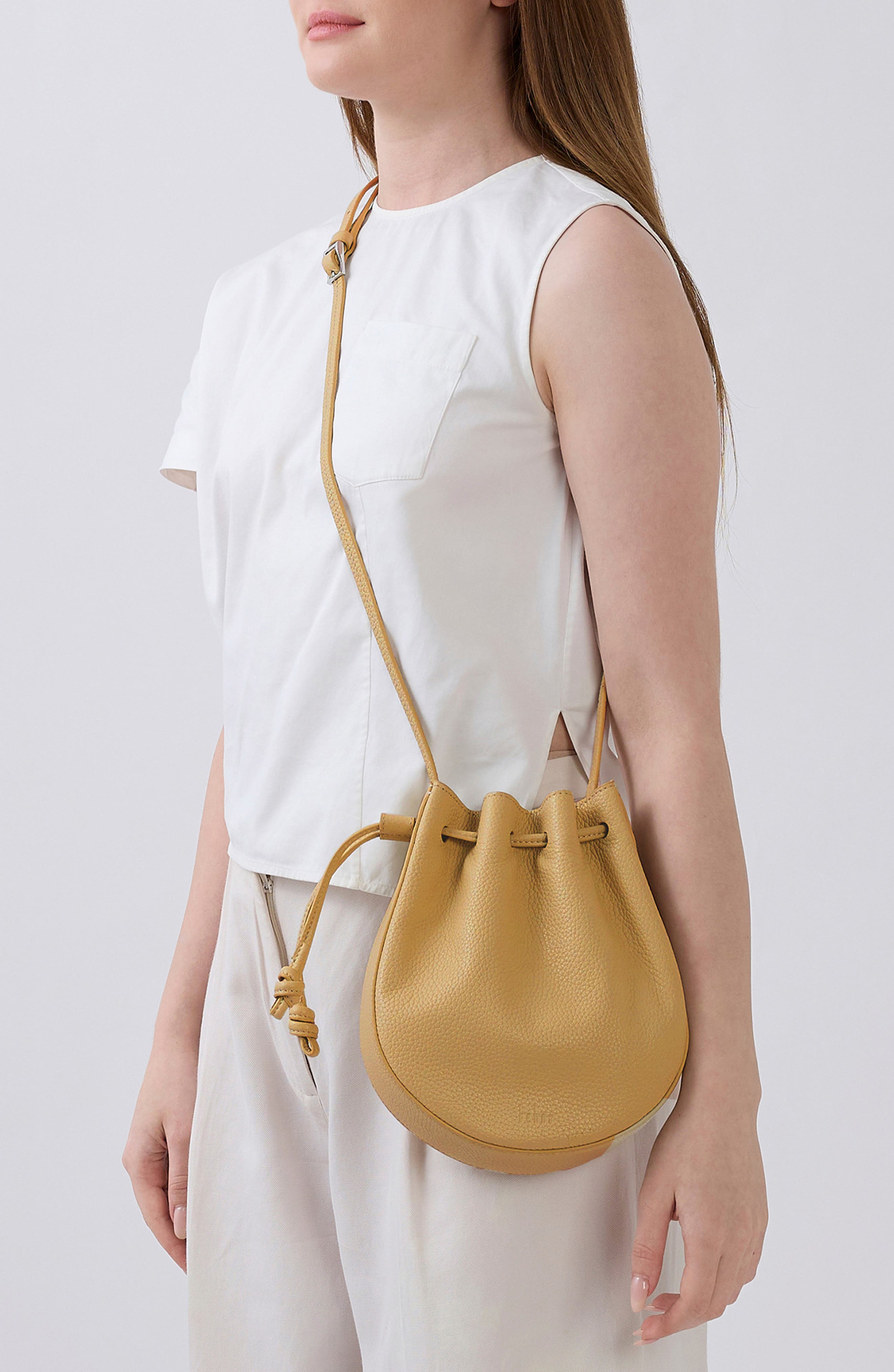 Mini Ina North/South Drawcord Crossbody Bag, Alternate, color, BISQUE