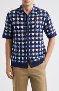 Wax London Porto Splash Crochet Camp Shirt
