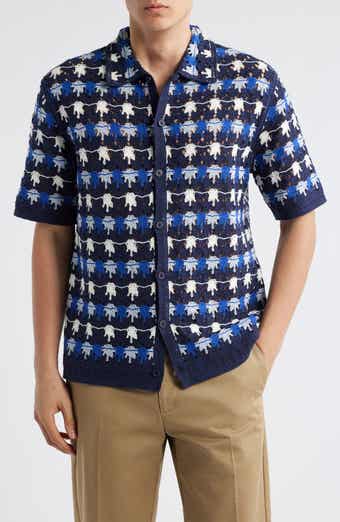 Wax London Porto Splash Crochet Camp Shirt