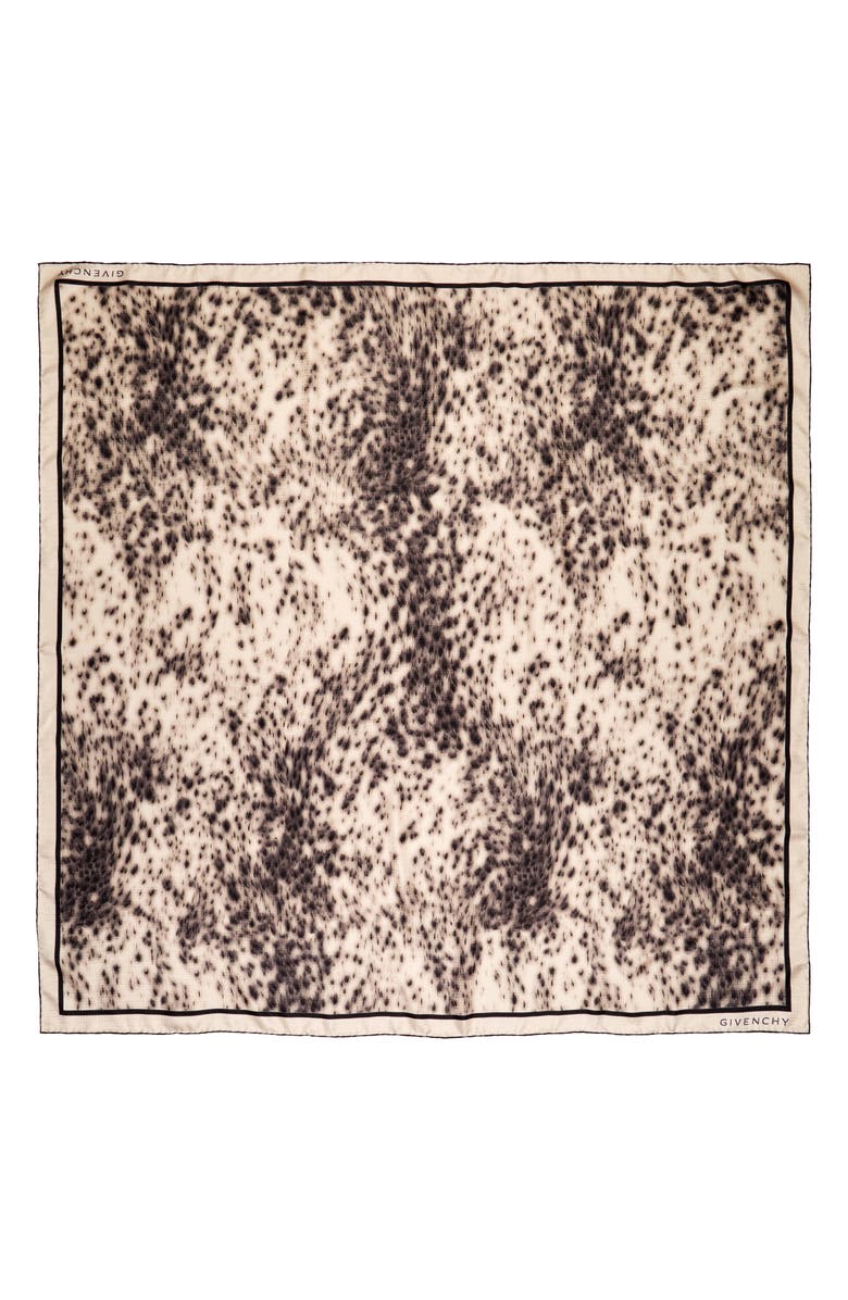 Givenchy Animal Print 4G Jacquard Square Silk Scarf, Main, color,