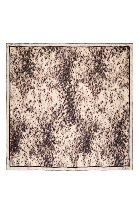 Animal Print 4G Jacquard Square Silk Scarf