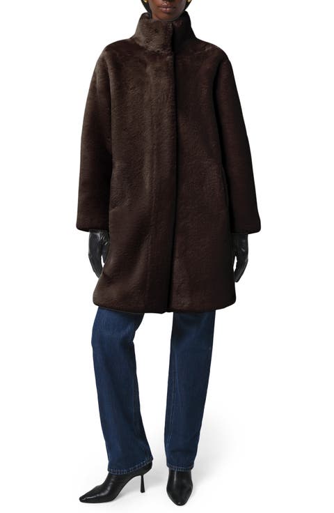 Blair Mid Length Recycled Polyester Pluche™ Faux Fur Coat