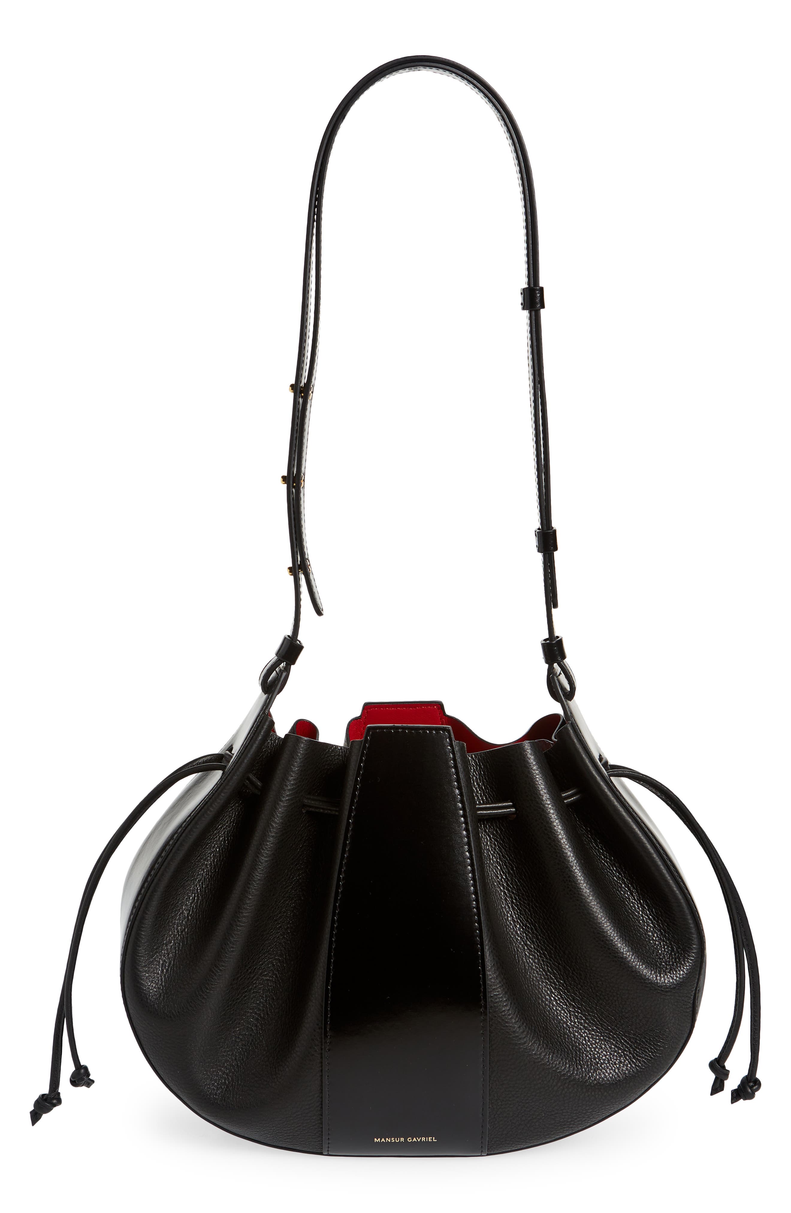 Mansur Gavriel Lilium Leather Bucket Bag, Main, color, 