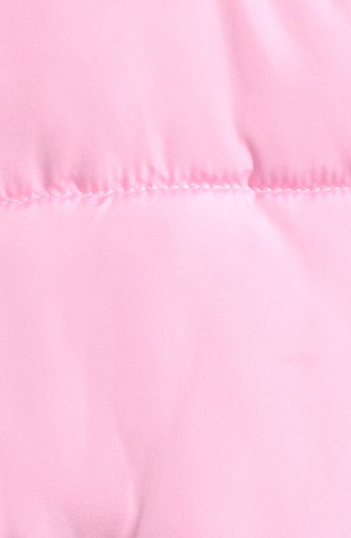 Tractr Kids' Crop Puffer Vest In Pink