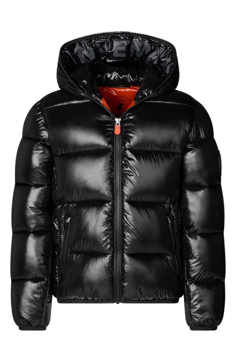 Save The Duck Kids' Short Hooded Puffer Jacket, Main, color, 