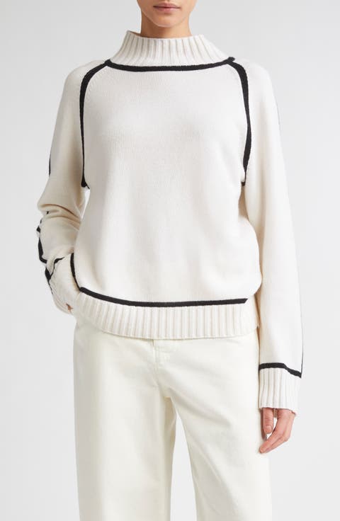 Pescara Merino Wool & Cashmere Mock Neck Sweater