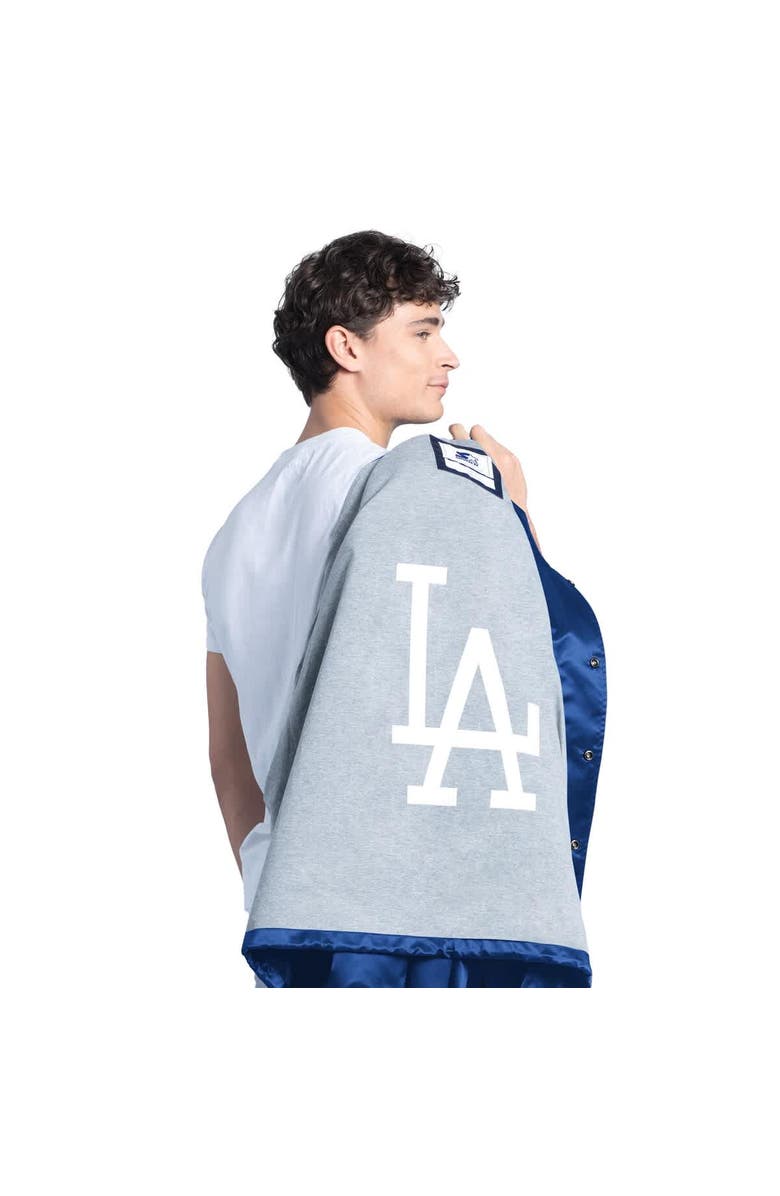 STARTER Men's Starter  Royal Los Angeles Dodgers Cooperstown Collection Point Man Full-Snap Coaches Jacket, Alternate, color, 