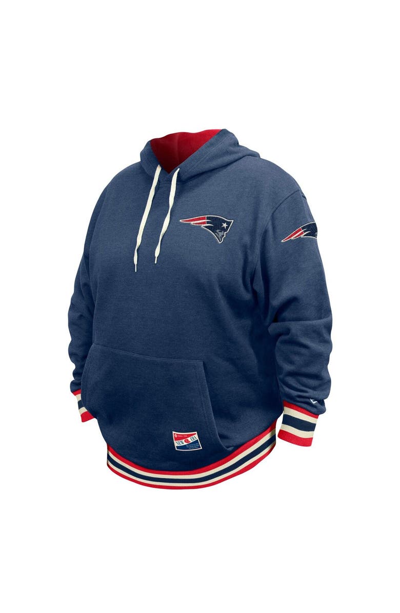 New Era Men's New Era Navy New England Patriots Big & Tall NFL Pullover Hoodie, Alternate, color, Navy