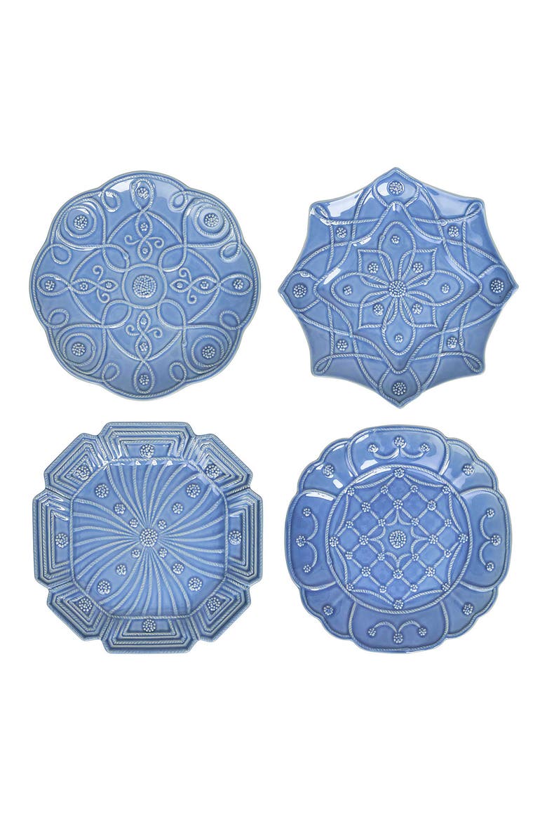 Jardin du Monde Set of 4 Salad Plates, Main, color, CHAMBRAY