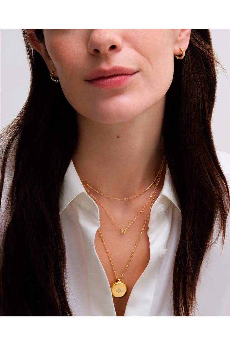 Gold Biography Medium Locket Necklace, Alternate, color, Gold