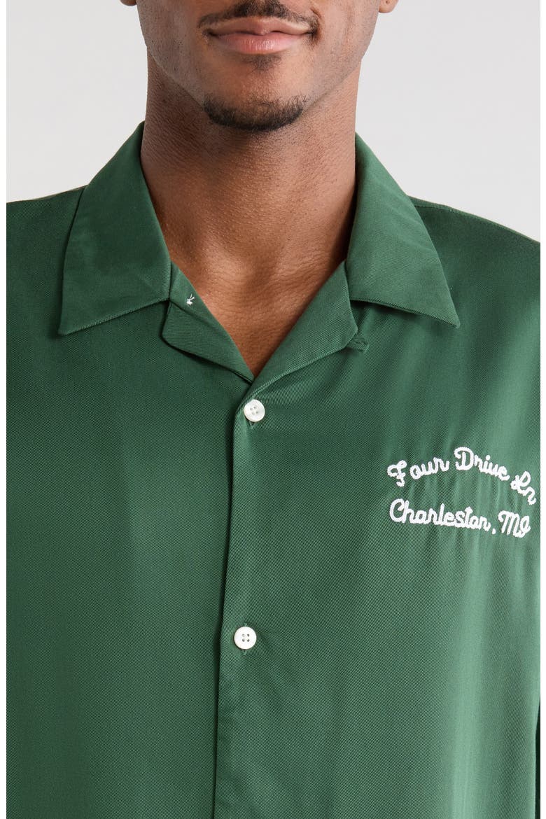 Four Drive Embroidered Camp Shirt, Alternate, color, GREEN