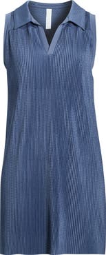 Zella Pleated Mesh Dress