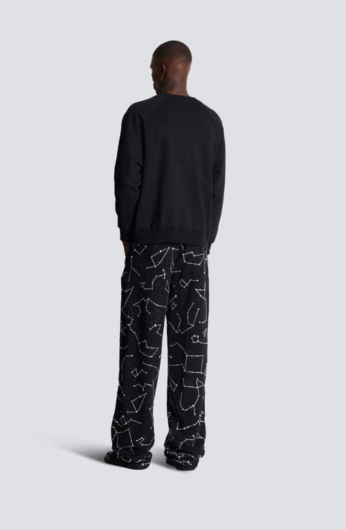 Shop Balmain Galaxy Embroidered Sweatshirt