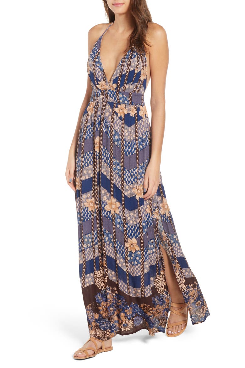 Annalisa Halter Maxi Dress, Main, color, MULTI COLORED