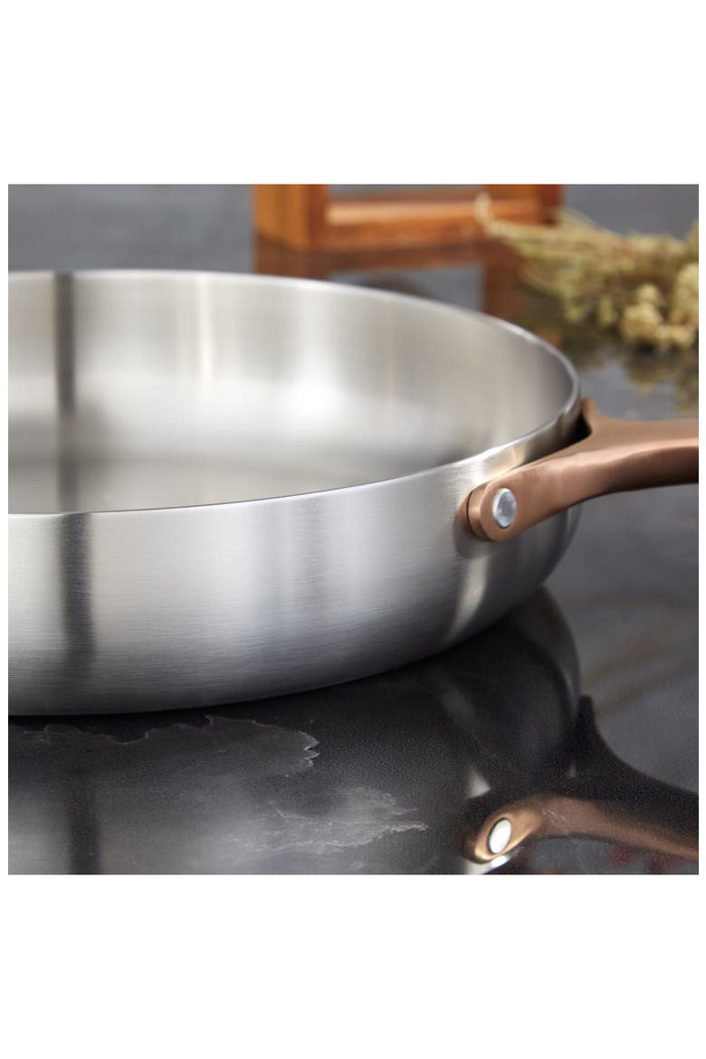 Belly Tri-Ply Stainless Steel Skillet, Alternate, color, WARM BLUSH