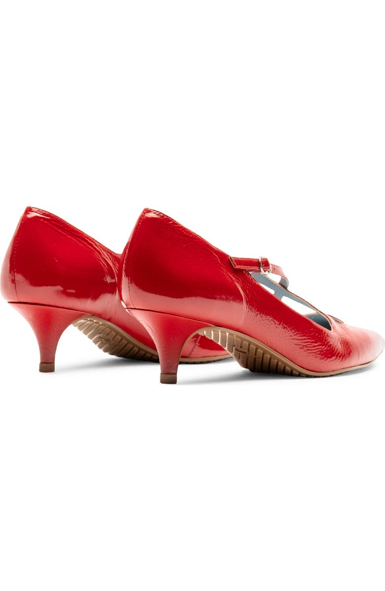Frances Valentine Lily Pointed Toe Kitten Heel Pump, Alternate, color, Red