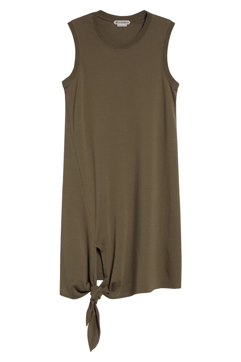 Hem Knot Tank Dress, Alternate, color, KHAKI