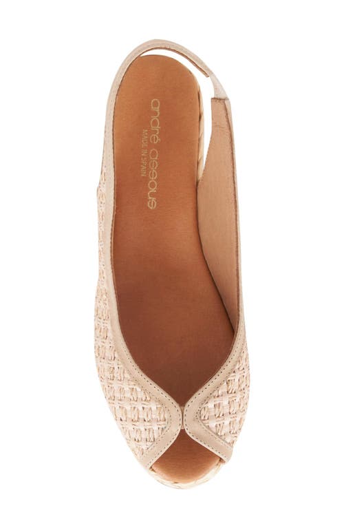 Andre Assous André Assous Audrey Espadrille Wedge Sandal In Silver