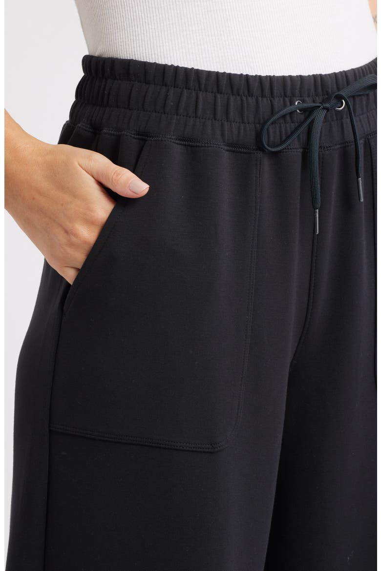 Patch Pocket Pull-On Relaxed Ankle Straight Leg Pants, Alternate, color, BLACK