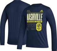 adidas Men's adidas Navy Nashville SC Club DNA Long Sleeve AEROREADY T-Shirt