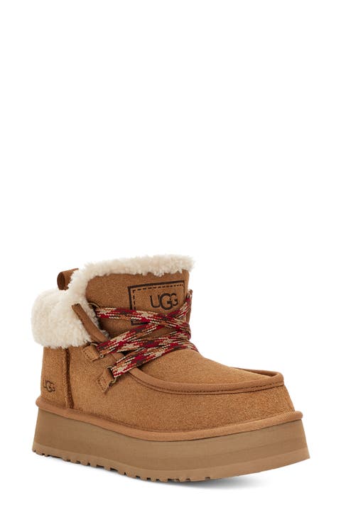 Funkarra Genuine Shearling Cabin Cuff Bootie
