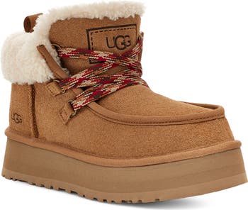 Funkarra Genuine Shearling Cabin Cuff Bootie