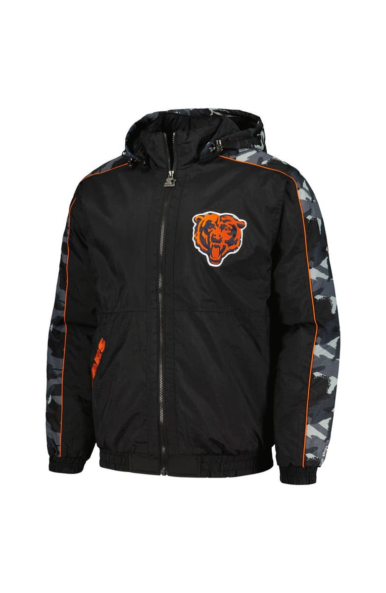 STARTER Men's Starter Black Chicago Bears Thursday Night Gridiron Full-Zip Hoodie, Alternate, color, Black